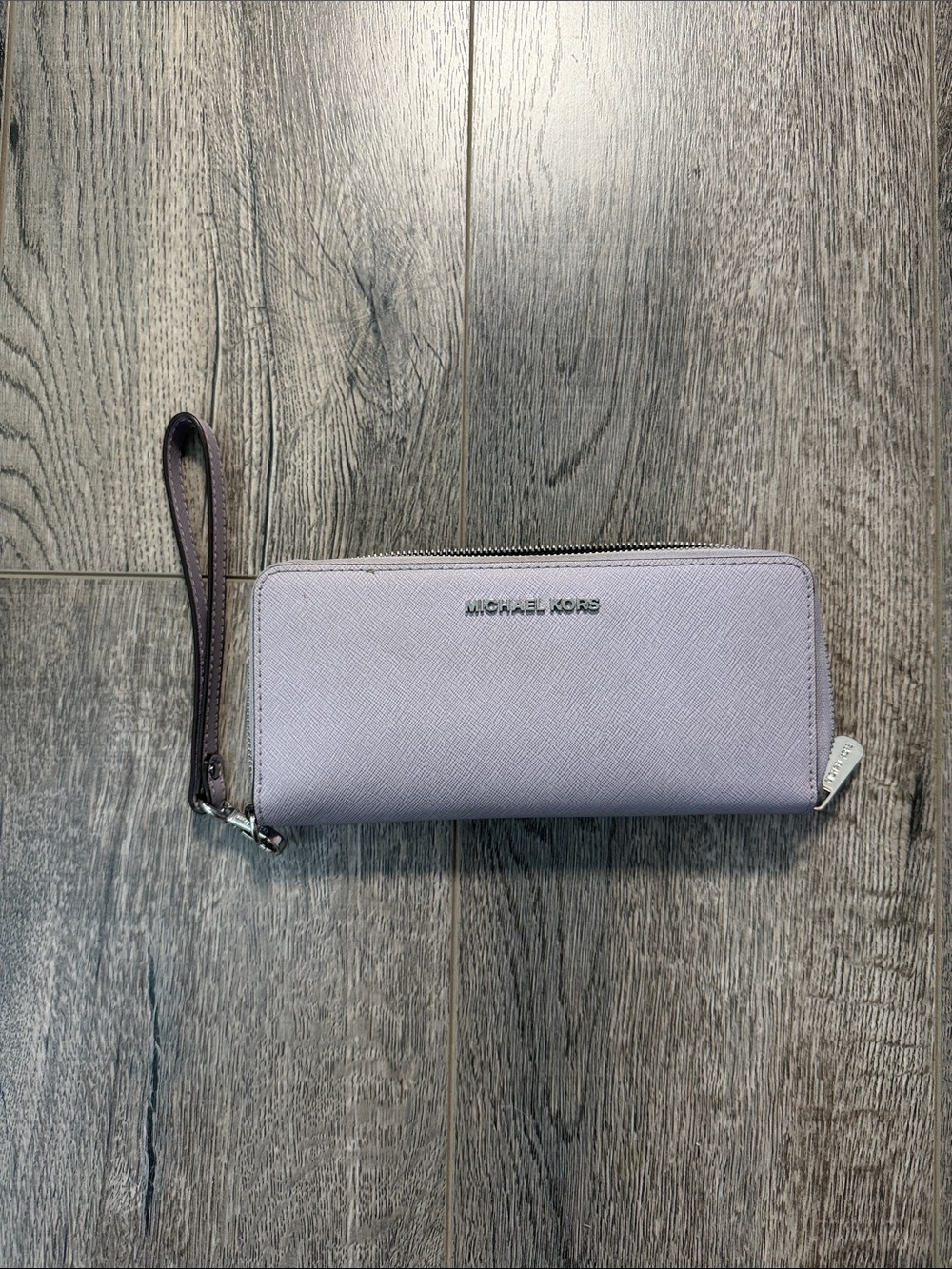 Michael Kors gray  Zip-Around Wristlet Wallet